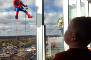 11-07-2014 super heroe window washers at Nationwide children's hospital