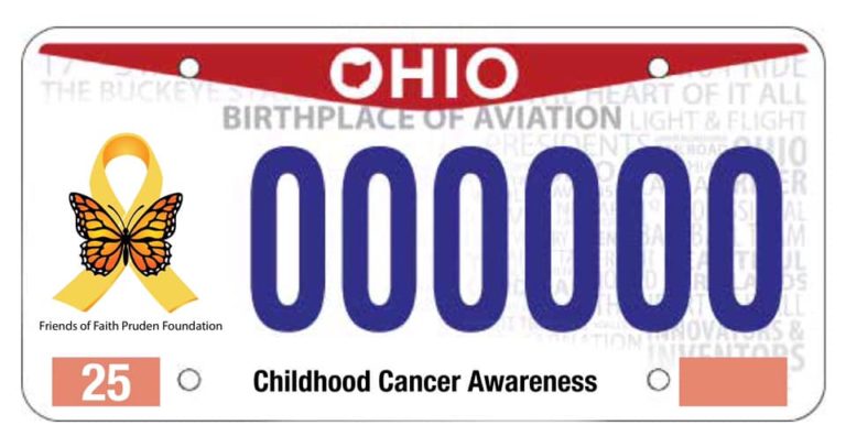 Gold Ribbon/Childhood Cancer Awareness License Plates